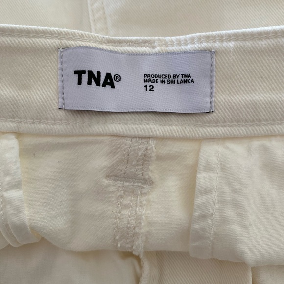 Aritzia TNA Troop Cargo Maxi Skirt White Exclusive TNA embroidery Size 12 - Picture 13 of 15